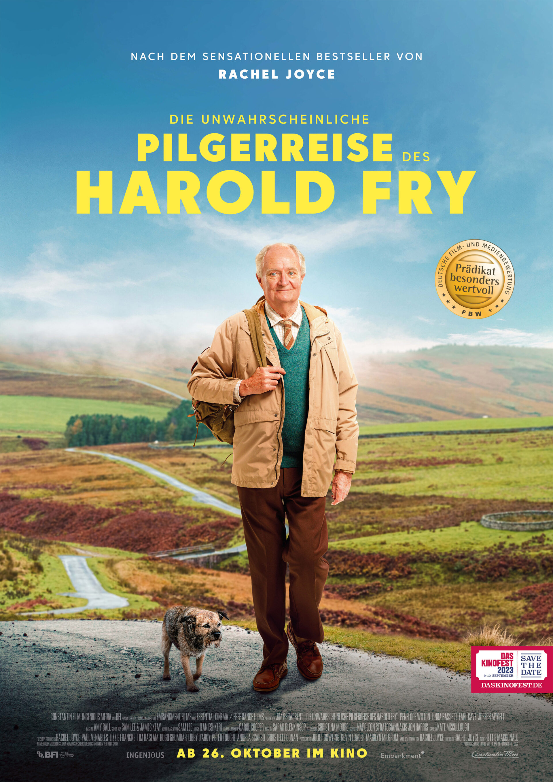 DIE UNWAHRSCHEINLICHE PILGERREISE DES HAROLD FRY auf dem KINOFEST 2023 „Ein Film, der glücklich DIE UNWAHRSCHEINLICHE PILGERREISE DES HAROLD FRY auf dem KINOFEST 2023 „Ein Film, der glücklich